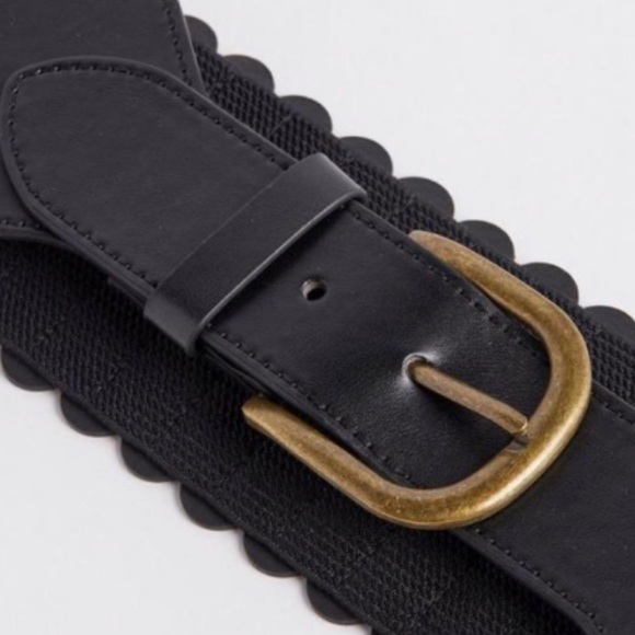 ๐ Black All Over Stretch Burnished Buckle Waist Belt 1 1X 14 16 NWT Torrid New! - Picture 4 of 5